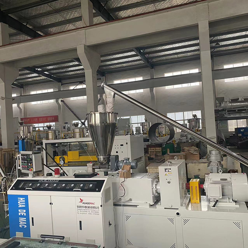 张家港65 80双螺杆PVC硬质造粒生产线 软料造粒挤出机生产设备 粉末造粒机器