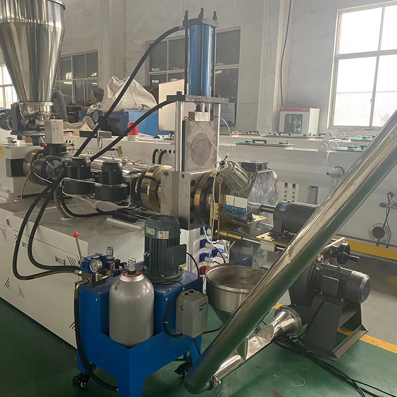 张家港65 80双螺杆PVC硬质造粒生产线 软料造粒挤出机生产设备 粉末造粒机器